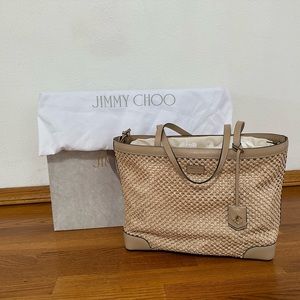 Jimmy Choo Nine2five Tote In Barley